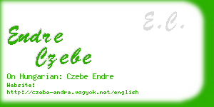 endre czebe business card